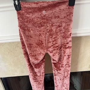 Lululemon rose velvet leggings sz 4